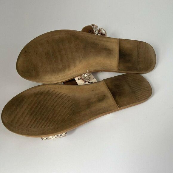 Steve Madden Jace Animal Print Beaded Studs Strappy Slide Sandals Sz 8 Mobwife - Picture 9 of 9